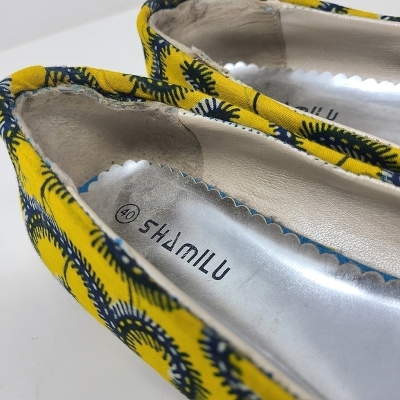 Yellow Patterned Flats - Picture 12 of 15